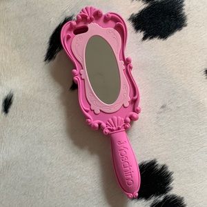 MOSCHINO mirrored cell phone case